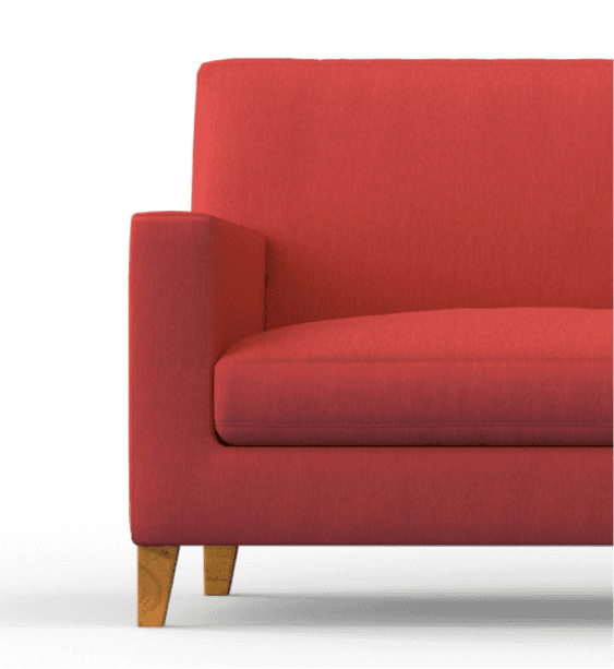 red sofa