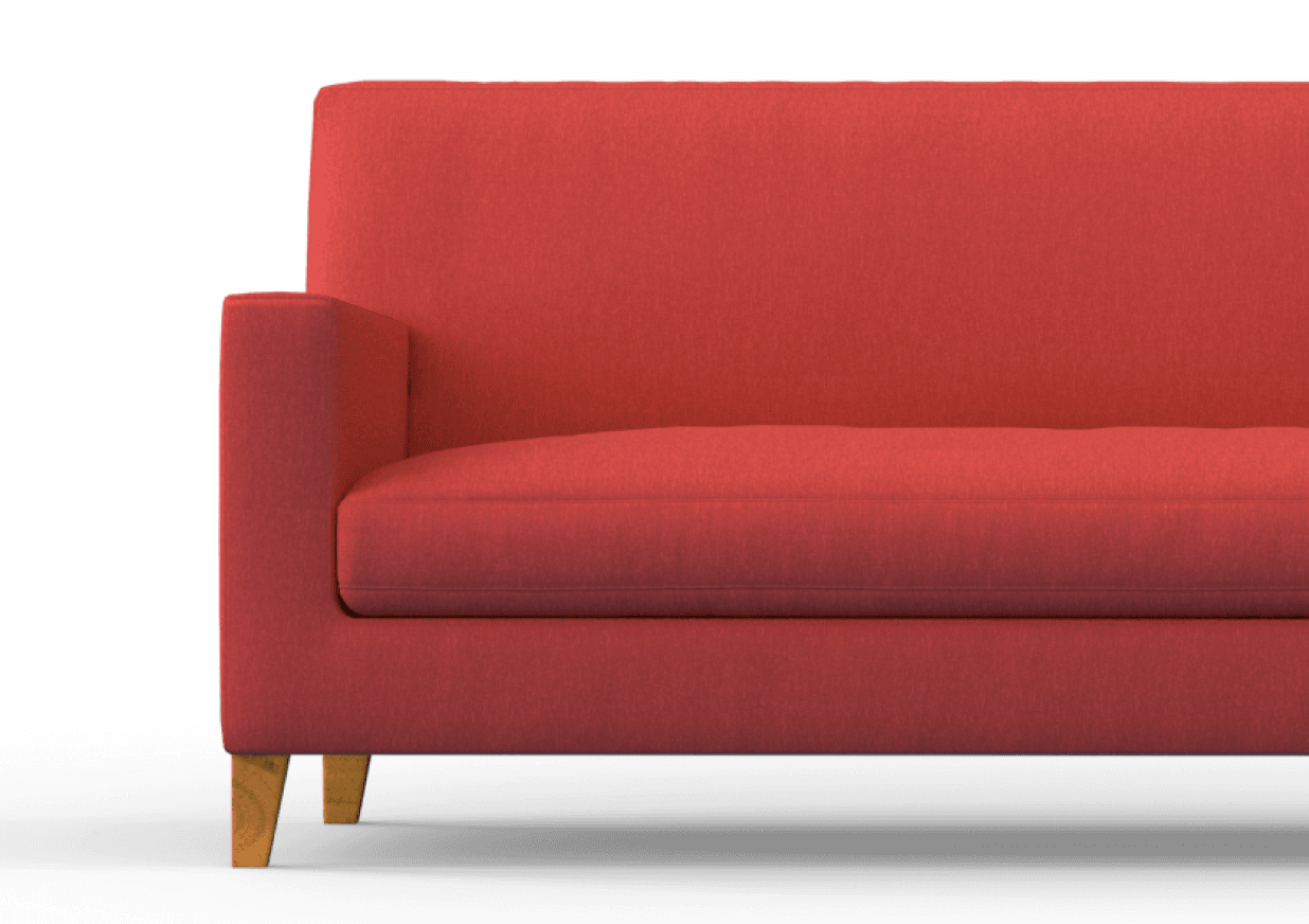 red sofa